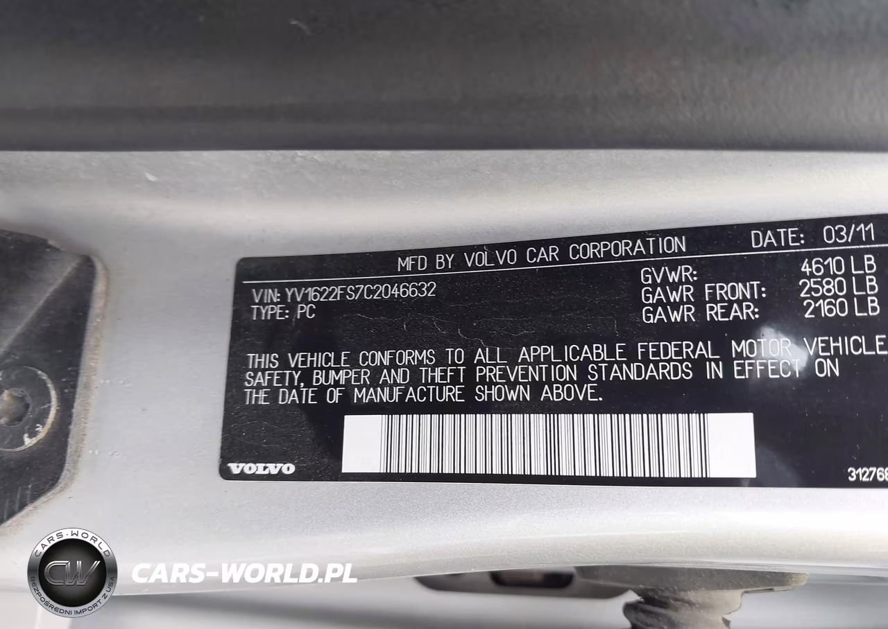 2012 Volvo S60 T5 VIN:YV1622FS7C2046632 - 9