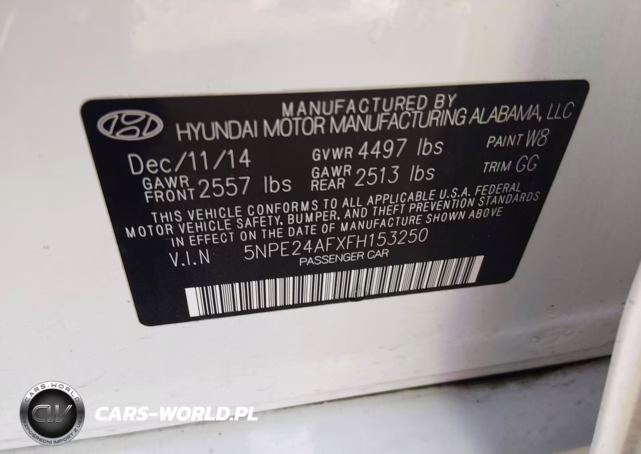 2015 Hyundai Sonata Se VIN:5NPE24AFXFH153250 - 9