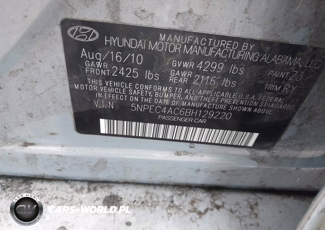 2011 Hyundai Sonata Se VIN:5NPEC4AC6BH129220 - 9