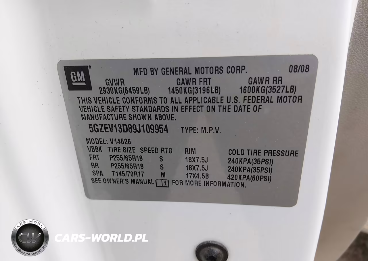 2009 Saturn Outlook Xe VIN:5GZEV13D89J109954 - 9