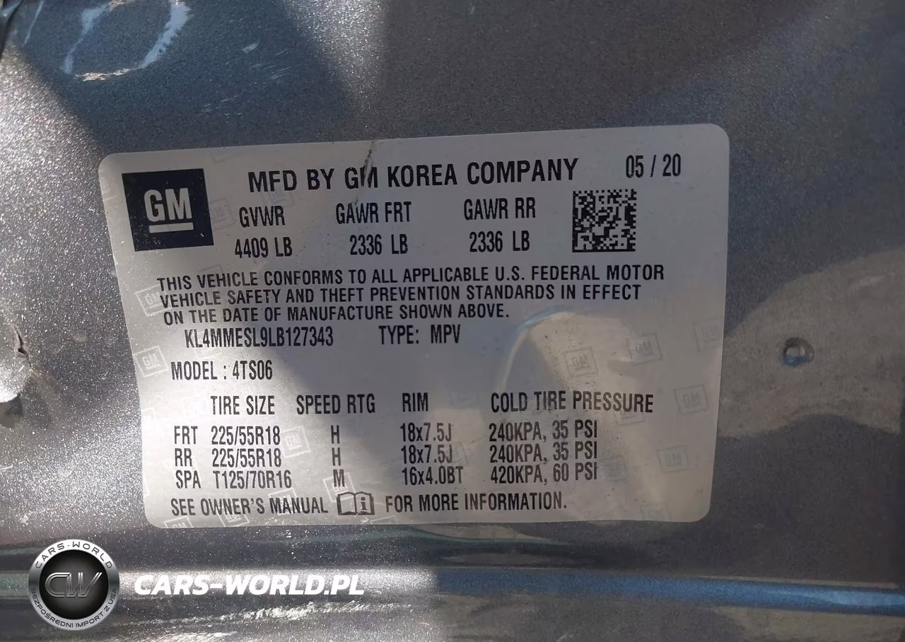 2020 Buick Encore Gx Awd Select VIN:KL4MMESL9LB127343 - 9