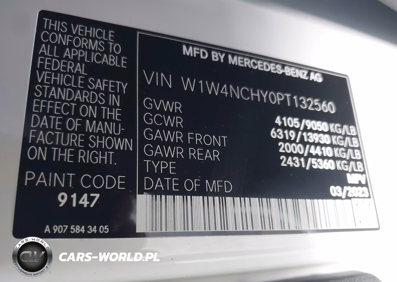 2023 Mercedes-Benz Sprinter 2500 High Roof 4-Cyl Diesel Ho VIN:W1W4NCHY0PT132560 - 9