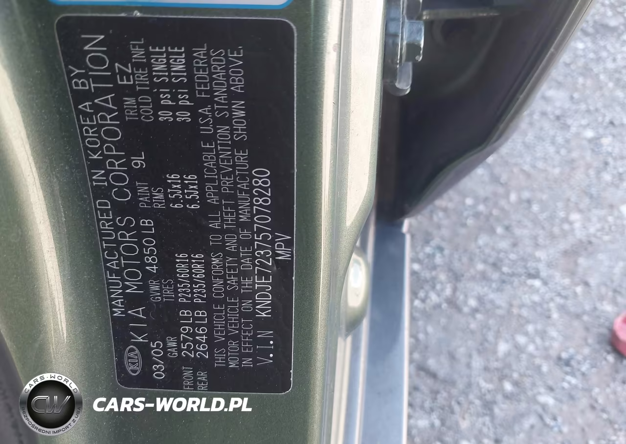 2005 Kia Sportage Ex V6-Lx V6 VIN:KNDJE723757078280 - 9