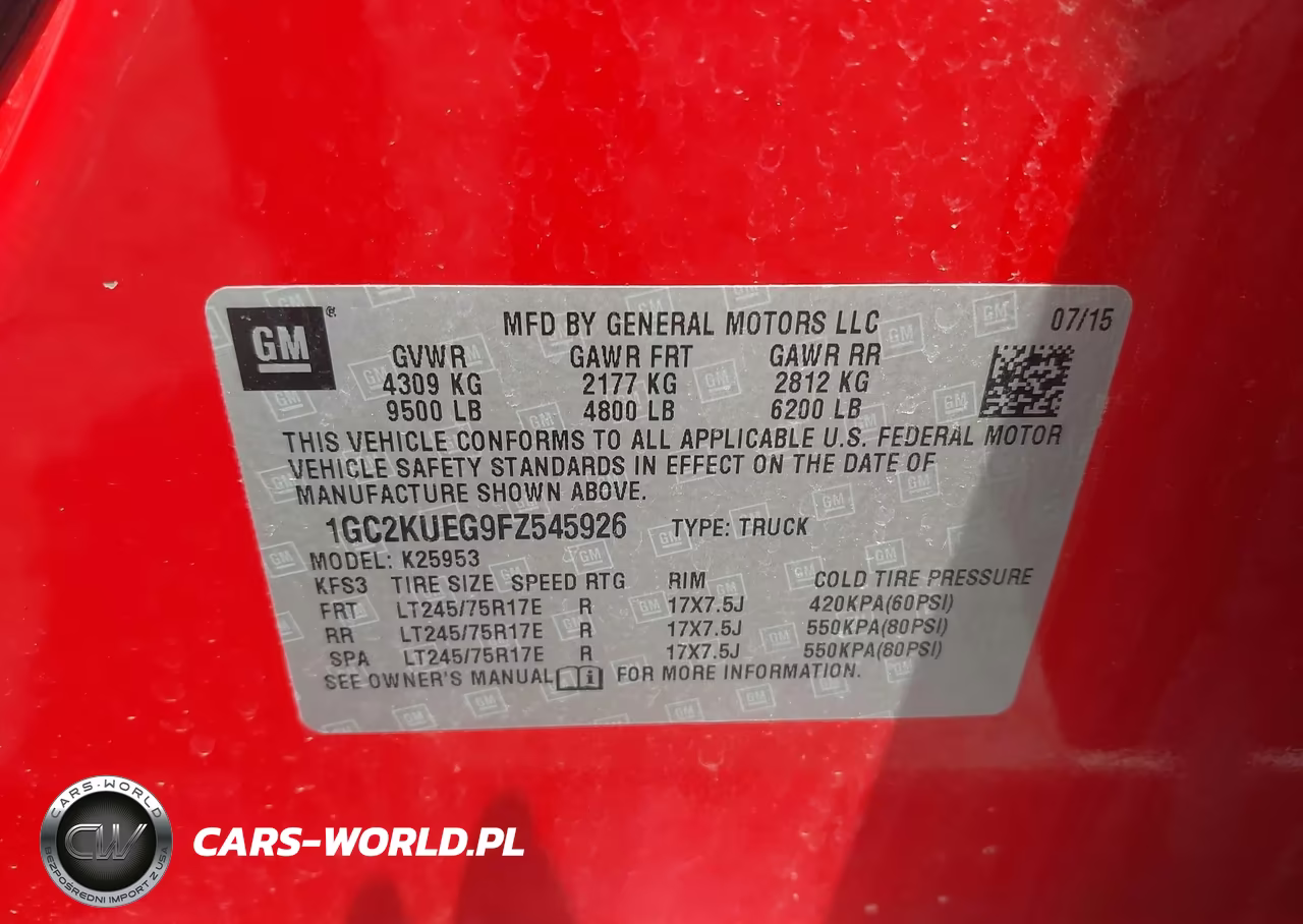 2015 Chevrolet Silverado 2500Hd Built After Aug 14 Work Truck VIN:1GC2KUEG9FZ545926 - 9