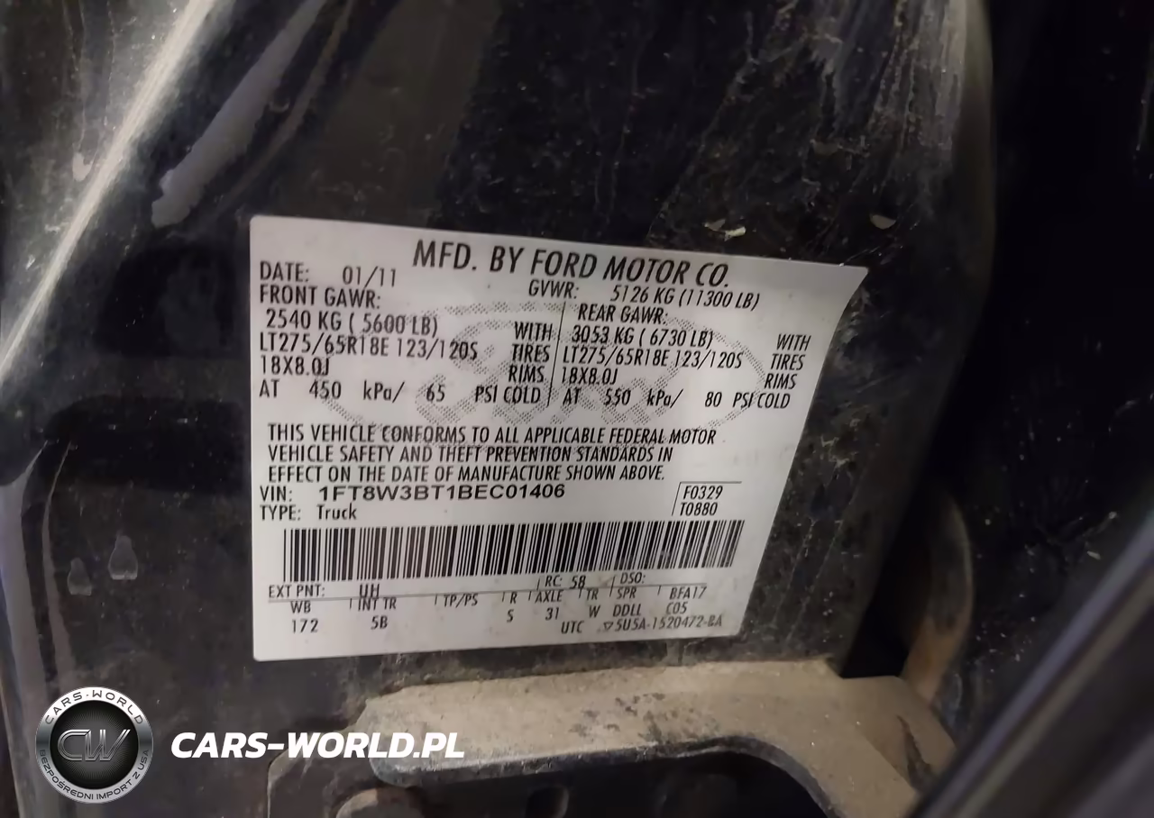 2011 Ford F-350 Lariat VIN:1FT8W3BT1BEC01406 - 9