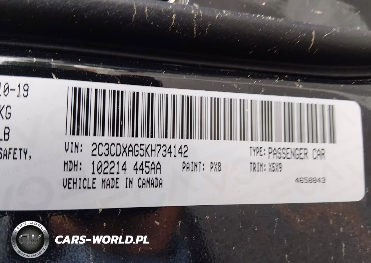 2019 Dodge Charger Police Rwd VIN:2C3CDXAG5KH734142 - 9