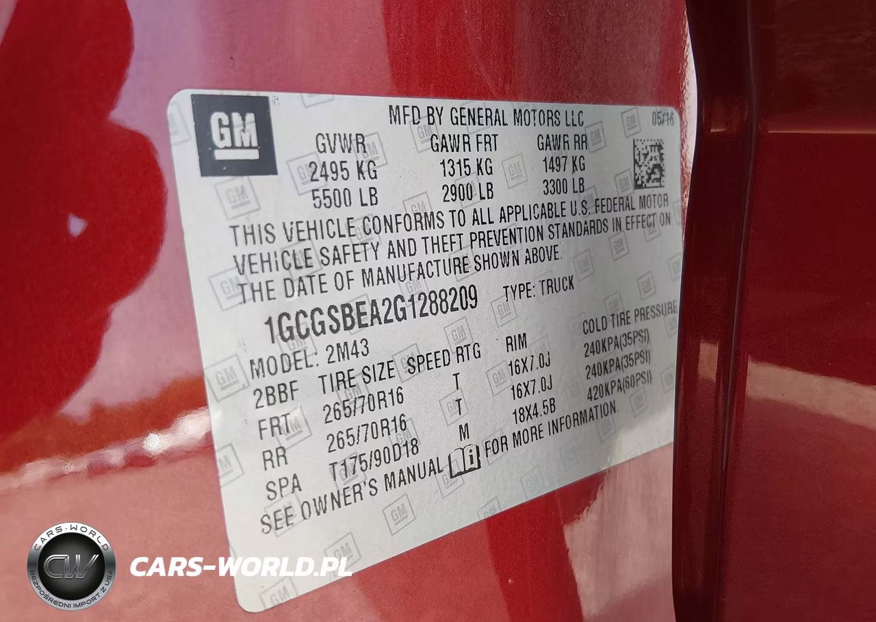 2016 Chevrolet Colorado 2Wd Wt VIN:1GCGSBEA2G1288209 - 9