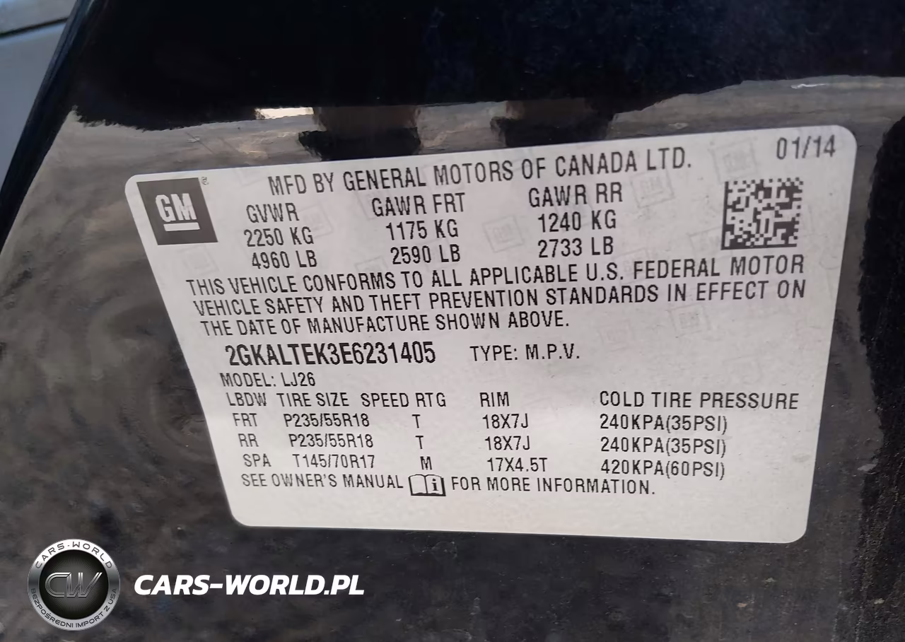 2014 GMC Terrain Slt-2 VIN:2GKALTEK3E6231405 - 9