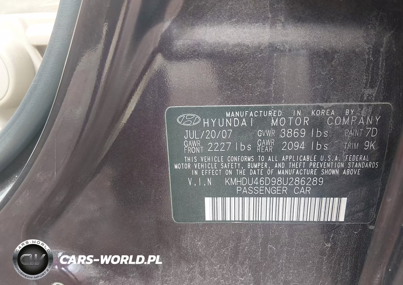2008 Hyundai Elantra Gls-Se VIN:KMHDU46D98U286289 - 9