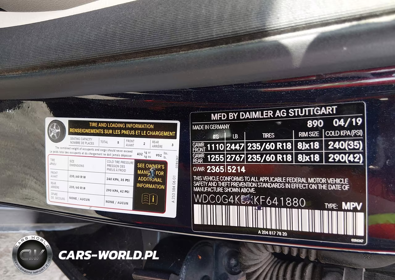 2019 Mercedes-Benz Glc 300 4Matic VIN:WDC0G4KBXKF641880 - 9