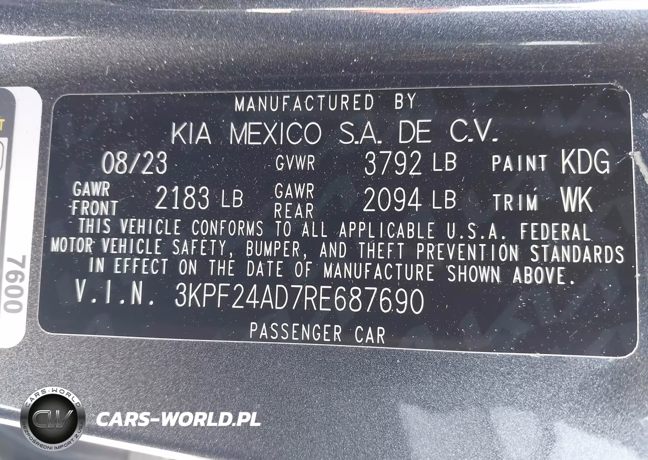 2024 Kia Forte Lx VIN:3KPF24AD7RE687690 - 9