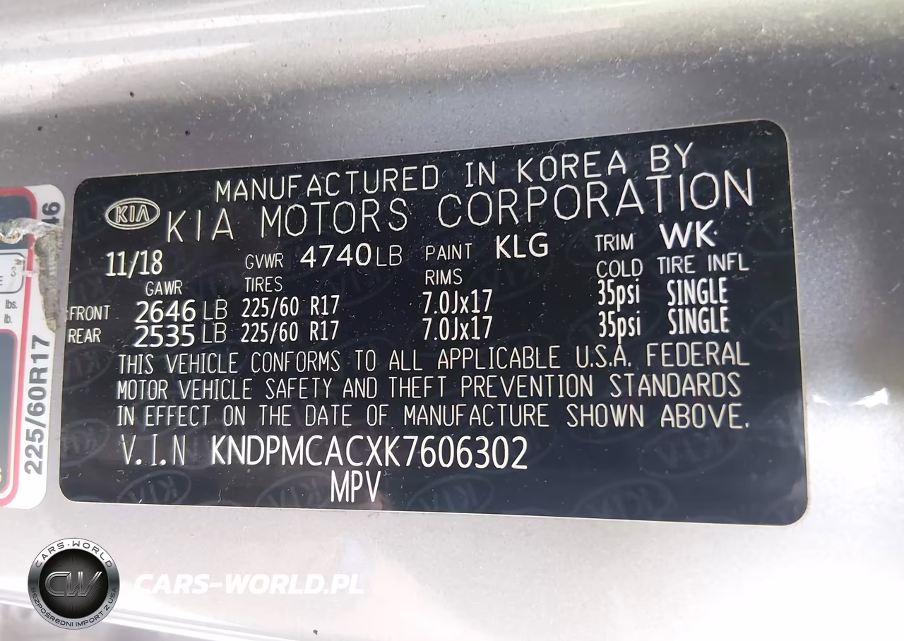 2019 Kia Sportage Lx VIN:KNDPMCACXK7606302 - 9