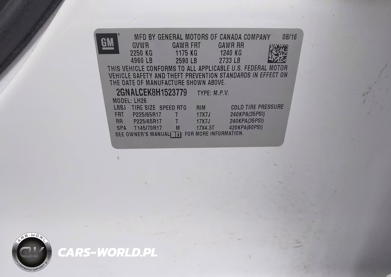 2017 Chevrolet Equinox Lt VIN:2GNALCEK8H1523779 - 9