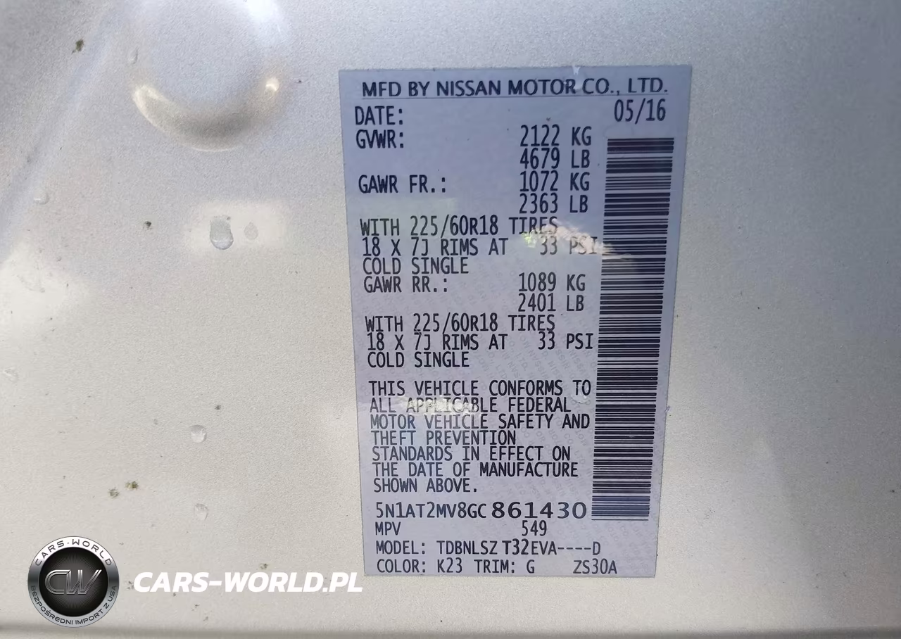 2016 Nissan Rogue Sl VIN:5N1AT2MV8GC861430 - 9