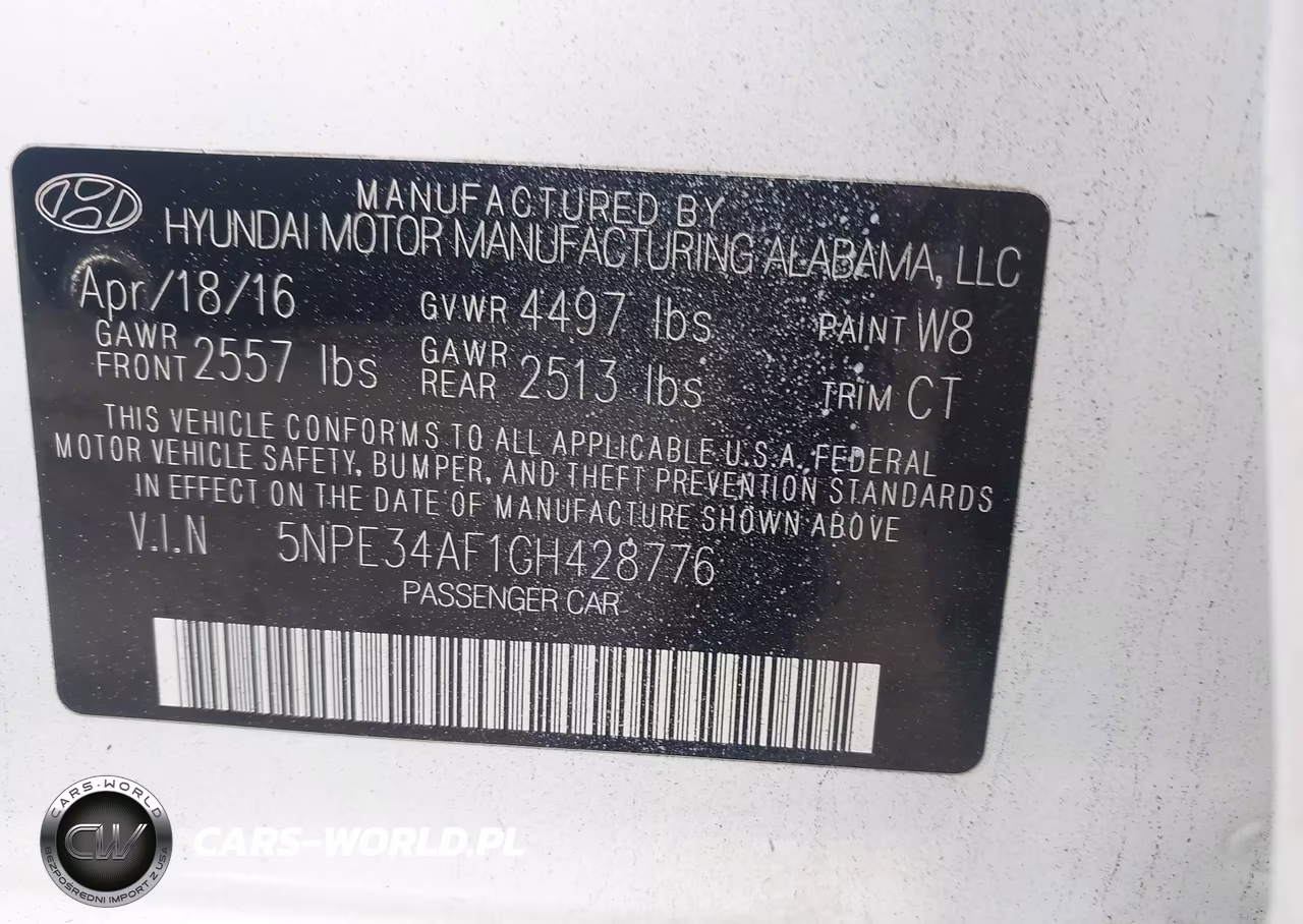 2016 Hyundai Sonata Sport VIN:5NPE34AF1GH428776 - 9
