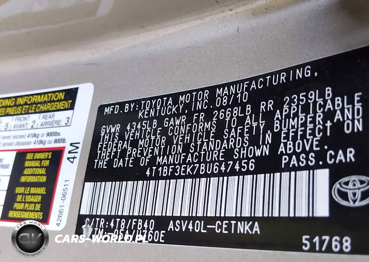 2011 Toyota Camry Le VIN:4T1BF3EK7BU647456 - 9