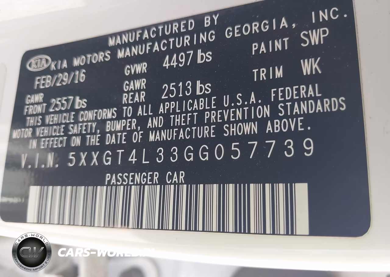 2016 Kia Optima Lx VIN:5XXGT4L33GG057739 - 9