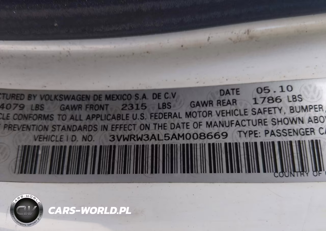 2010 Volkswagen New Beetle 2.5L VIN:3VWRW3AL5AM008669 - 9