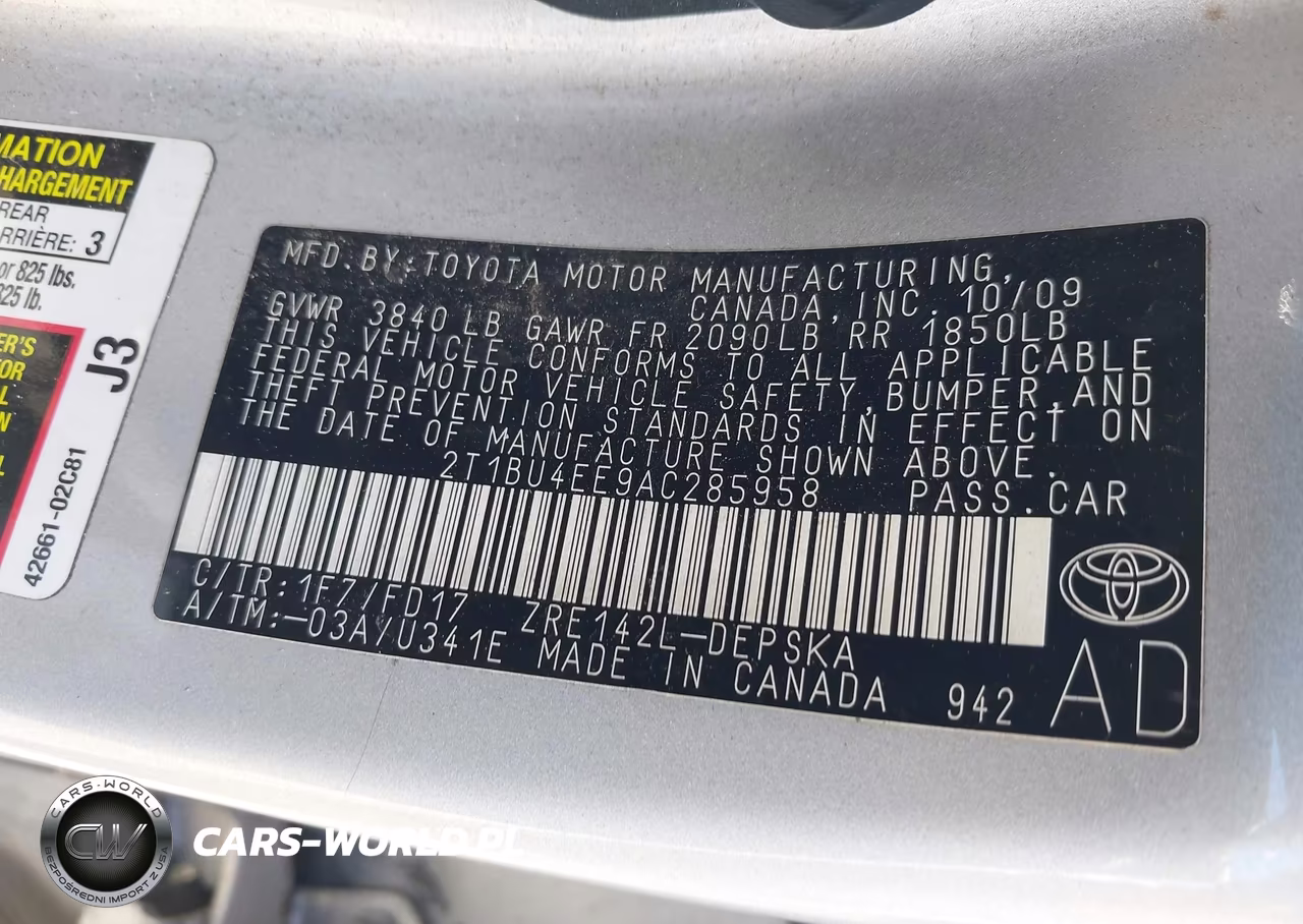 2010 Toyota Corolla S VIN:2T1BU4EE9AC285958 - 9
