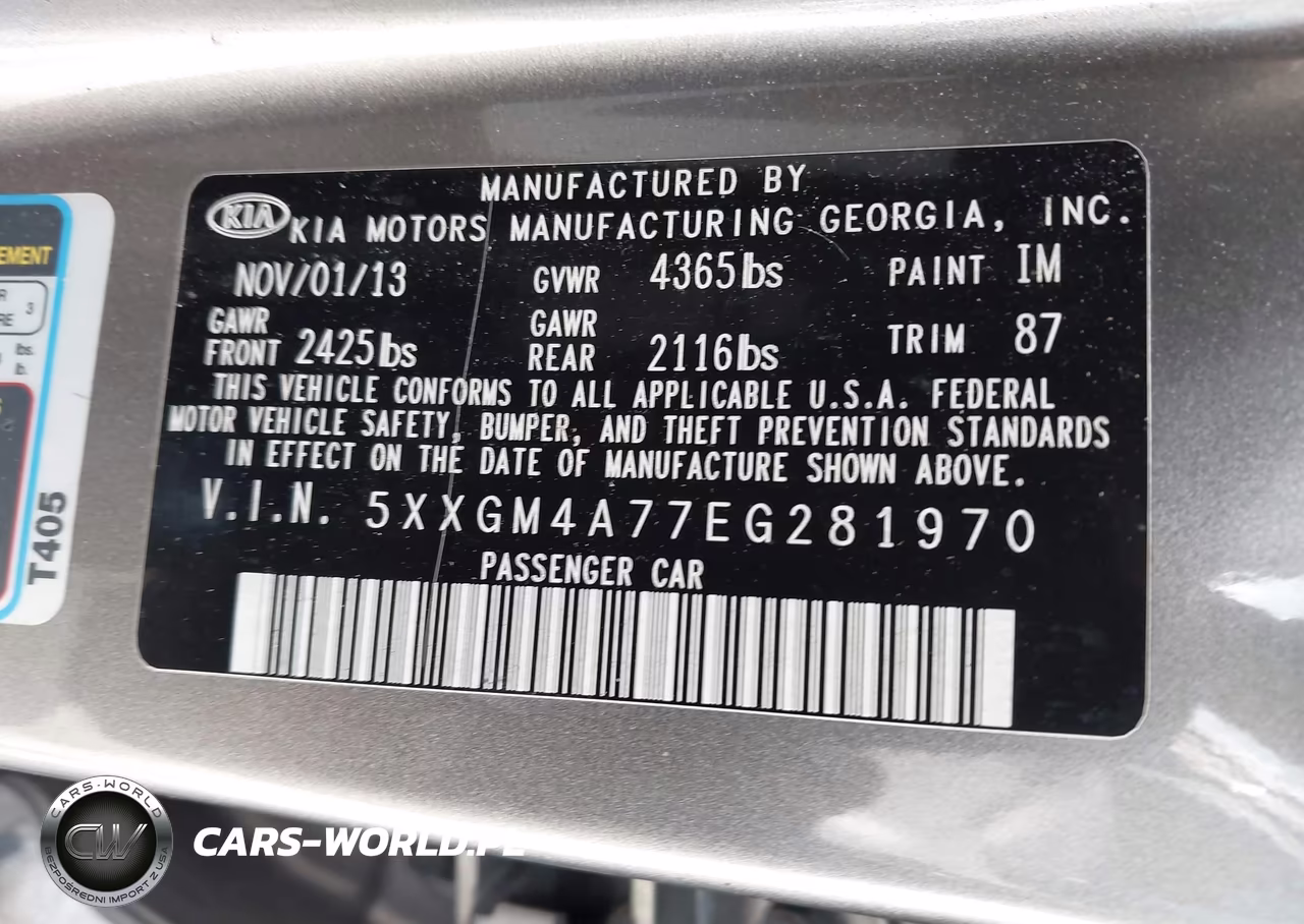 2014 Kia Optima Lx VIN:5XXGM4A77EG281970 - 9