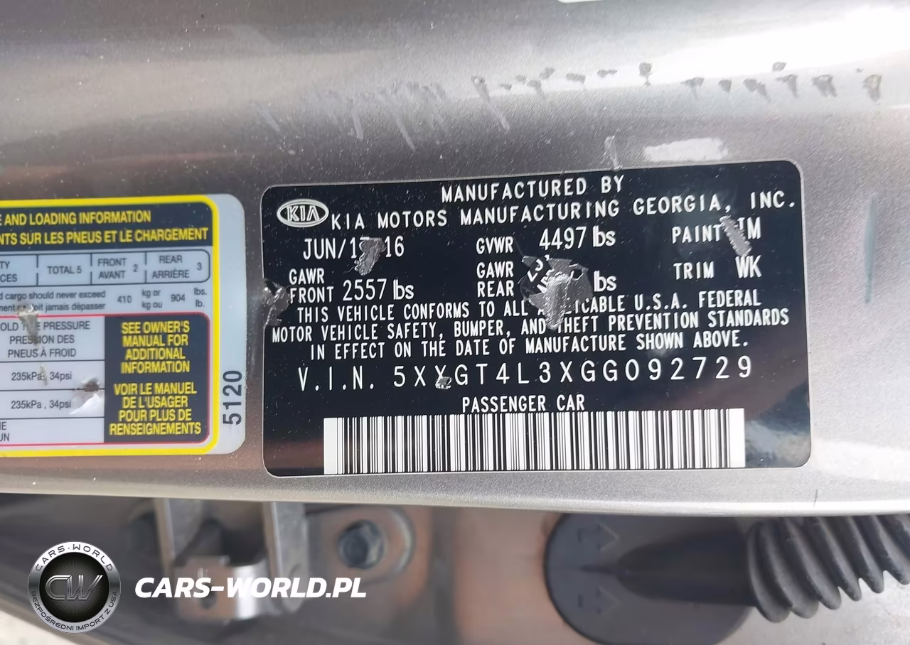 2016 Kia Optima Lx VIN:5XXGT4L3XGG092729 - 9