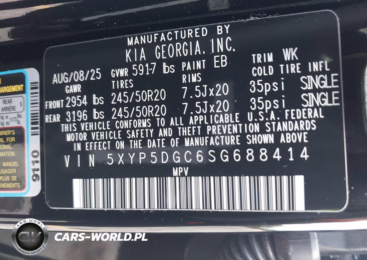 2025 Kia Telluride Sx Prestige X-Line VIN:5XYP5DGC6SG688414 - 9