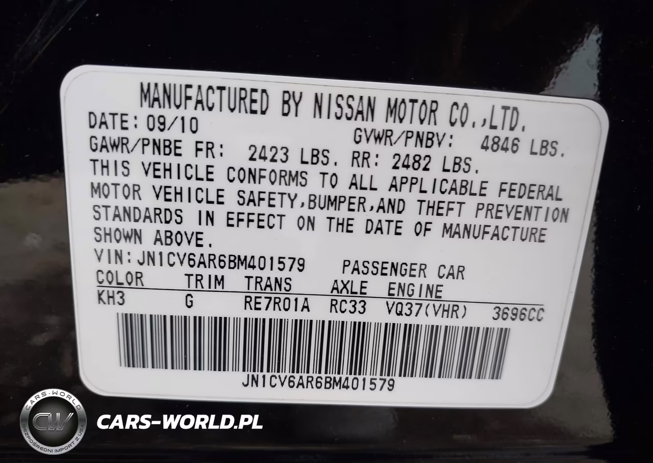 2011 Infiniti G37X VIN:JN1CV6AR6BM401579 - 9