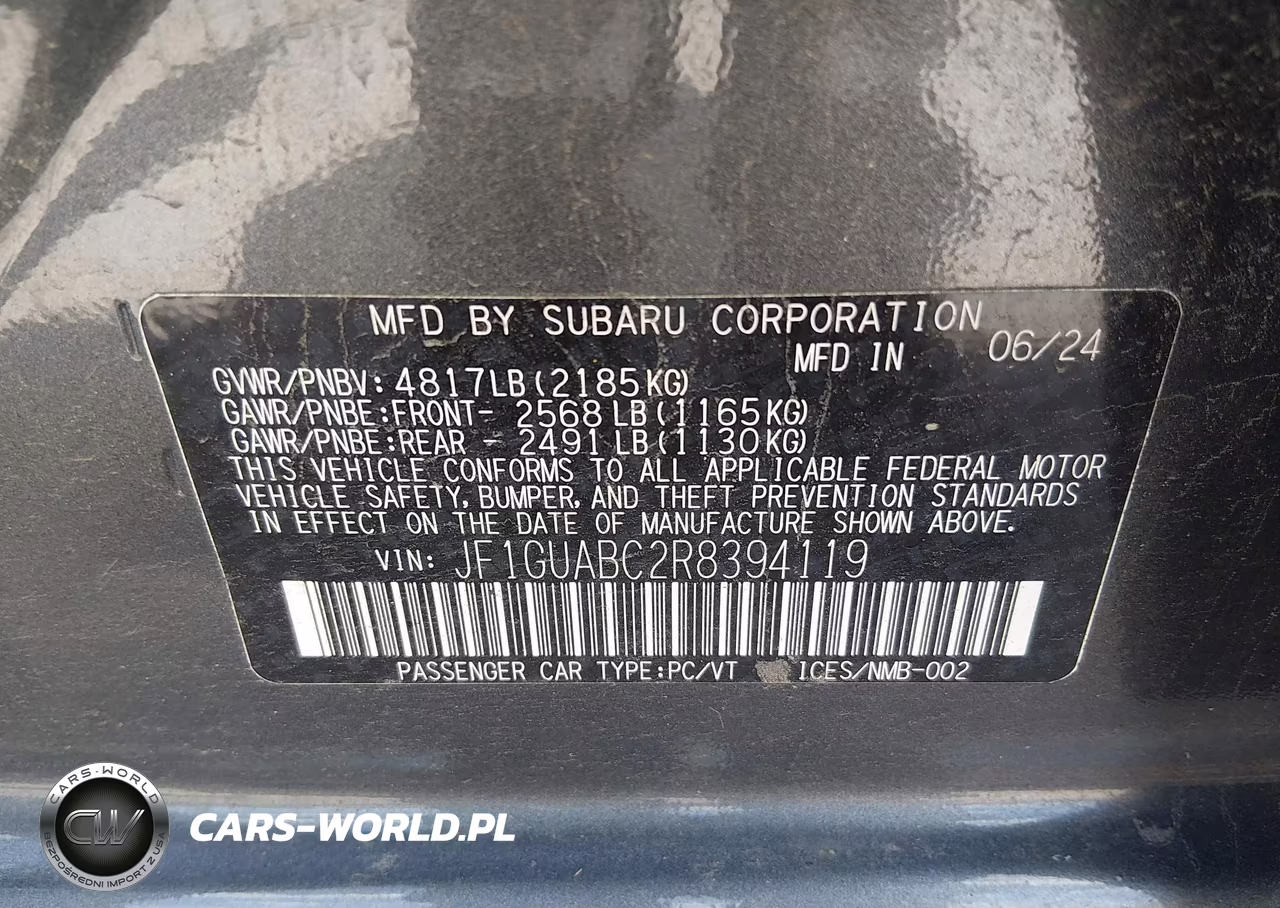 2024 Subaru Impreza Base 5-Door VIN:JF1GUABC2R8394119 - 9