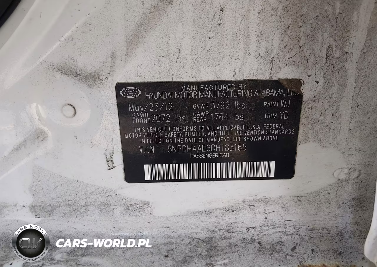 2013 Hyundai Elantra Limited VIN:5NPDH4AE6DH183165 - 9