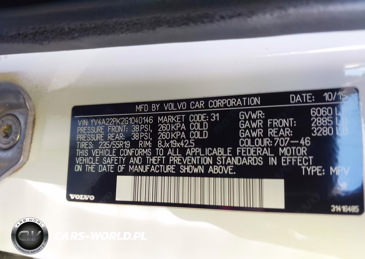 2016 Volvo Xc90 T6 Momentum VIN:YV4A22PK2G1040146 - 9