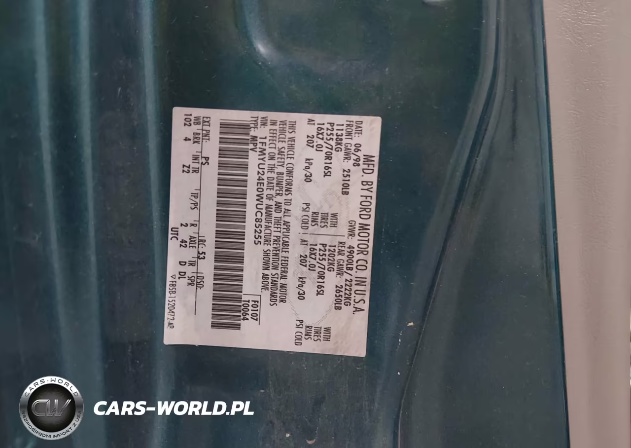 1998 Ford Explorer Sport VIN:1FMYU24E0WUC85255 - 9