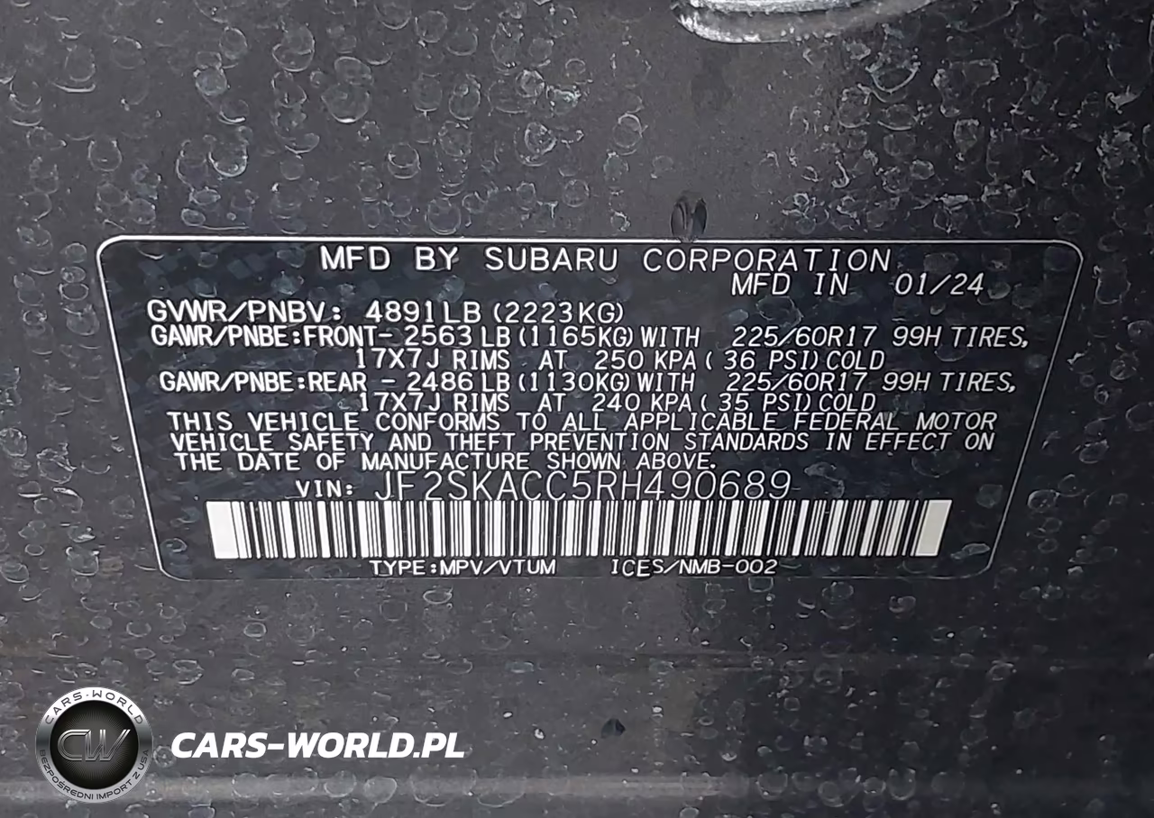 2024 Subaru Forester Premium VIN:JF2SKACC5RH490689 - 9