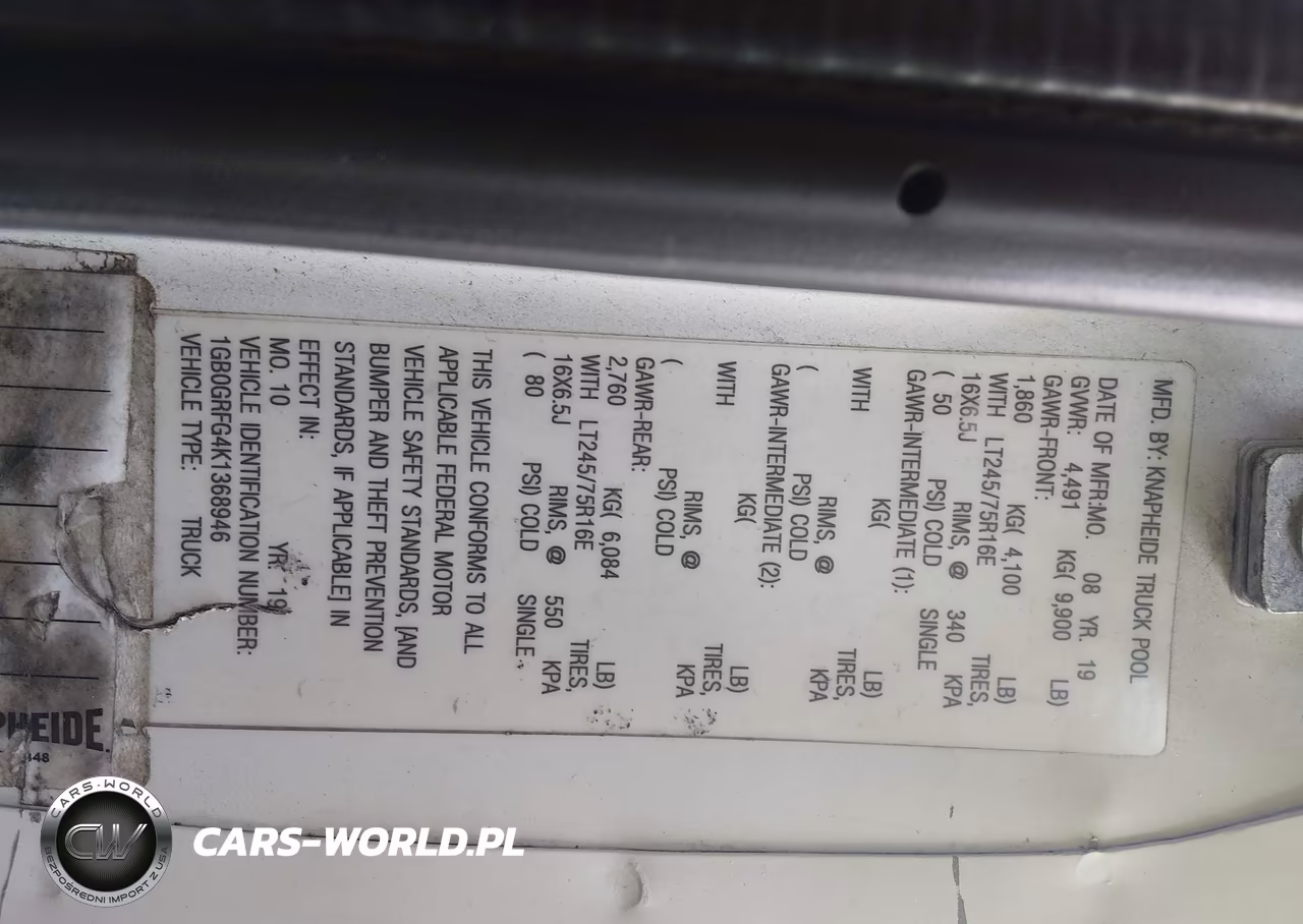 2019 Chevrolet Express Cutaway 4500 VIN:1GB0GRFG4K1368946 - 8