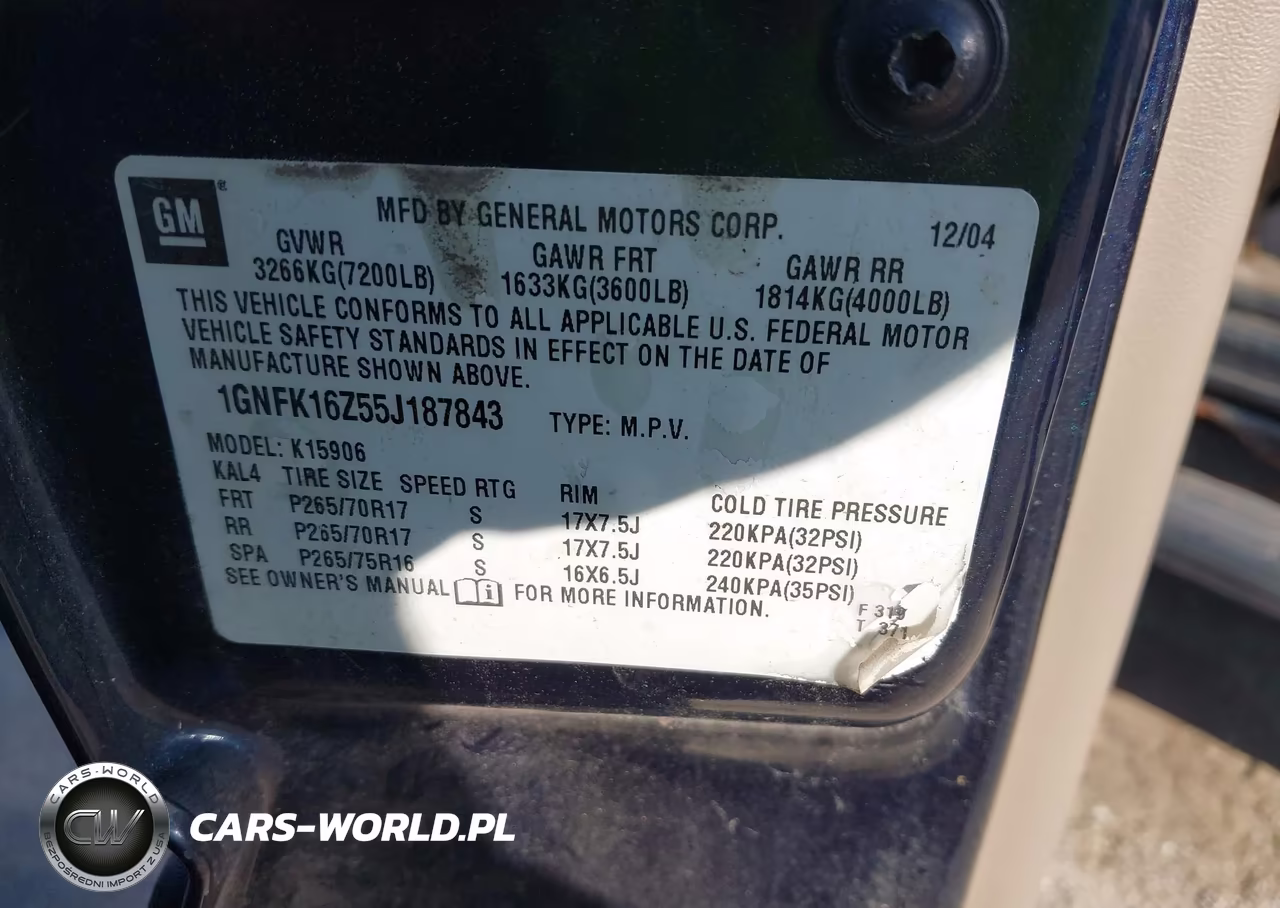 2005 Chevrolet Suburban 1500 Lt VIN:1GNFK16Z55J187843 - 9