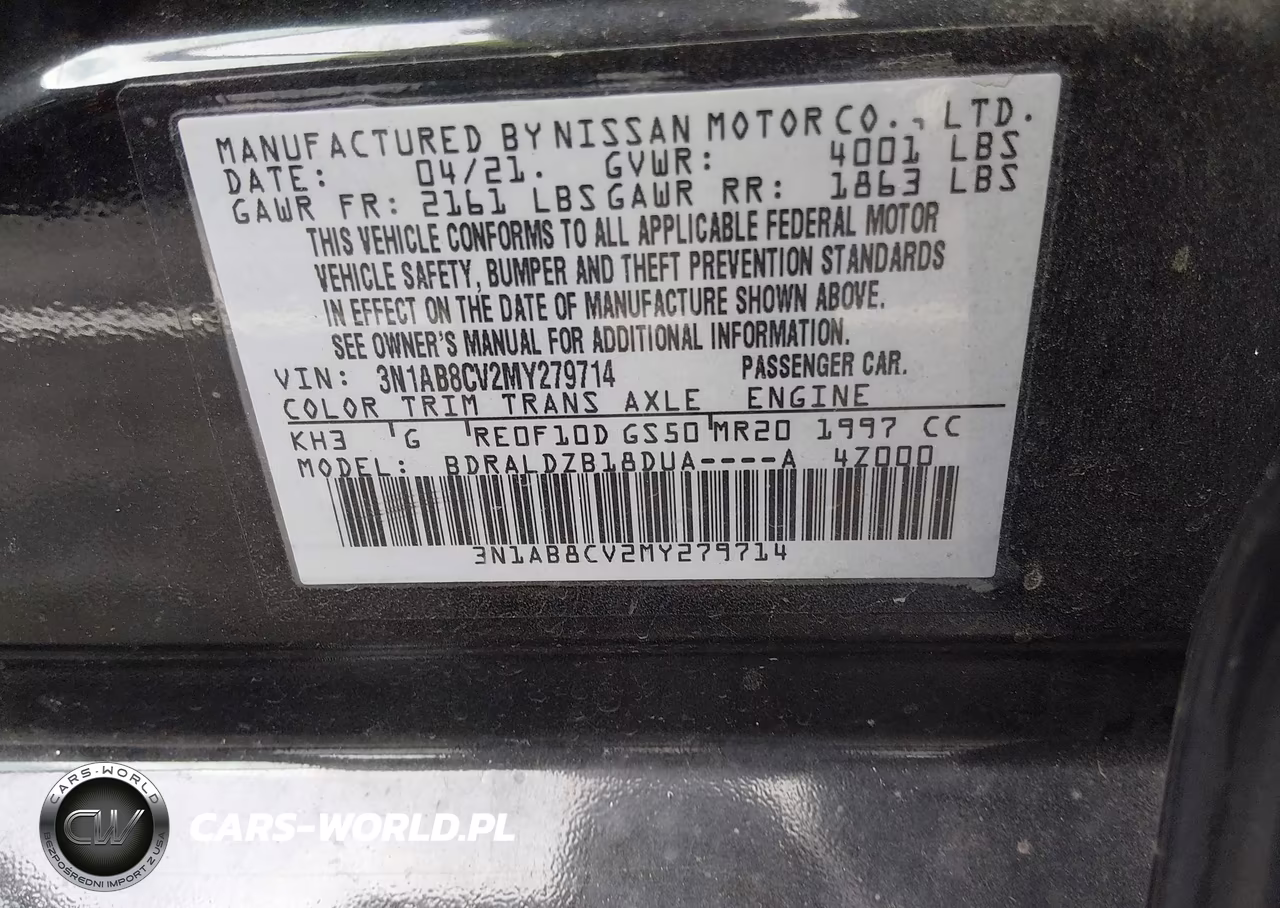 2021 Nissan Sentra Sv Xtronic Cvt VIN:3N1AB8CV2MY279714 - 9