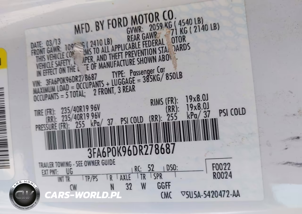 2013 Ford Fusion Titanium VIN:3FA6P0K96DR278687 - 9