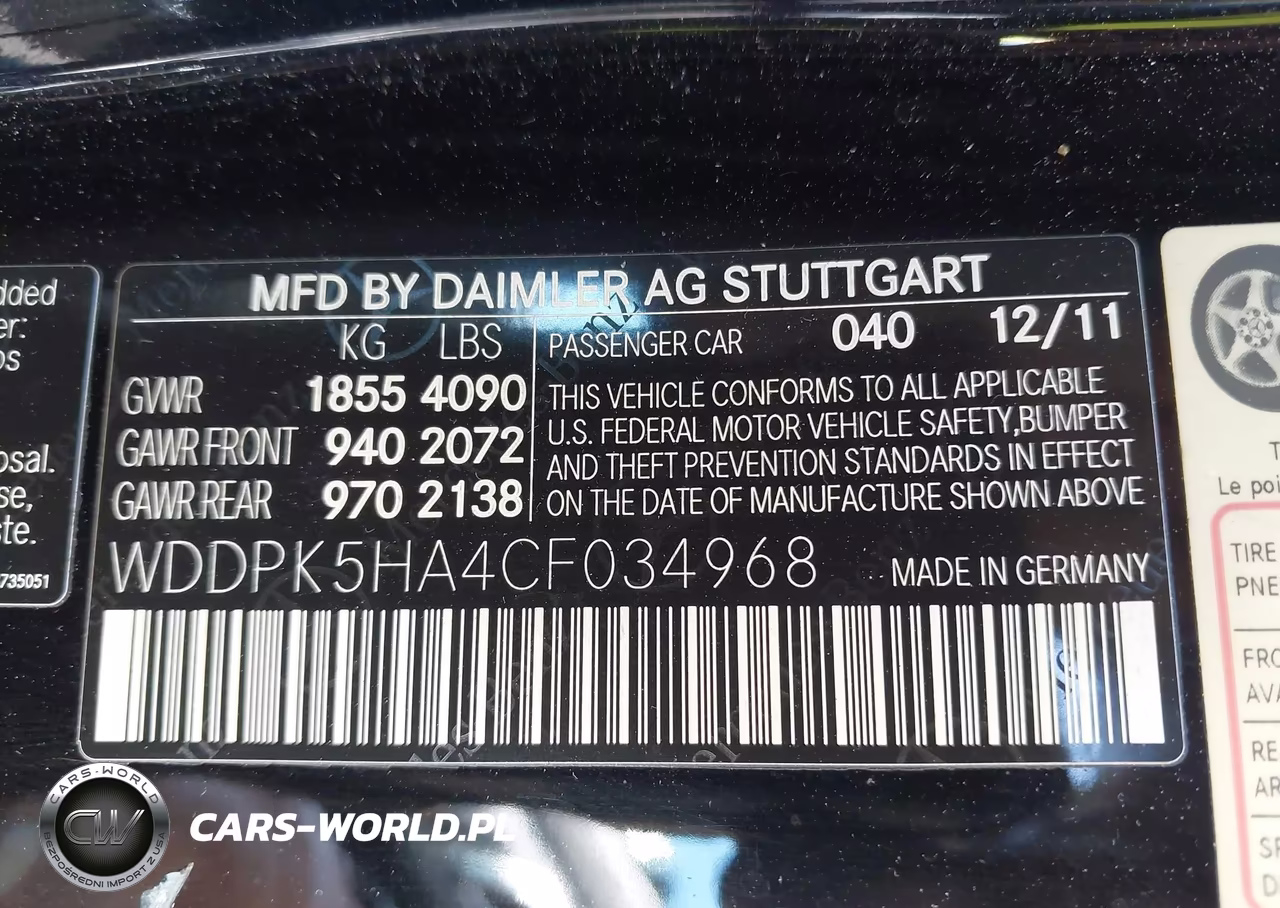 2012 Mercedes-Benz Slk 350 VIN:WDDPK5HA4CF034968 - 9