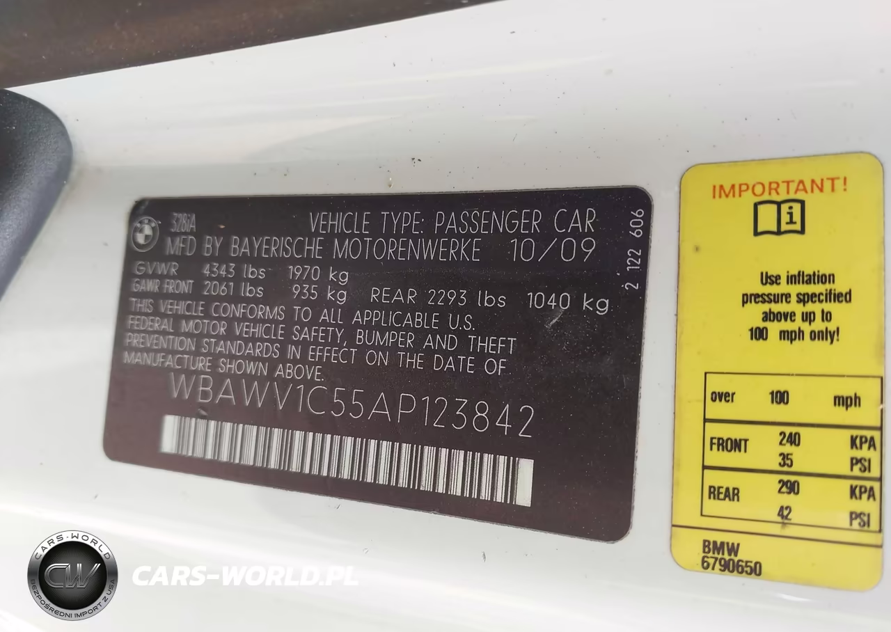 2010 BMW 328I VIN:WBAWV1C55AP123842 - 9