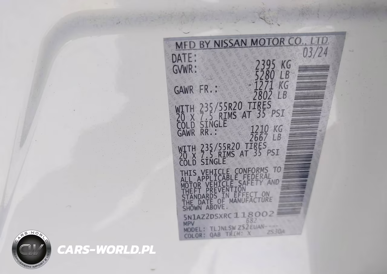 2024 Nissan Murano Platinum Intelligent Awd VIN:5N1AZ2DSXRC118002 - 9