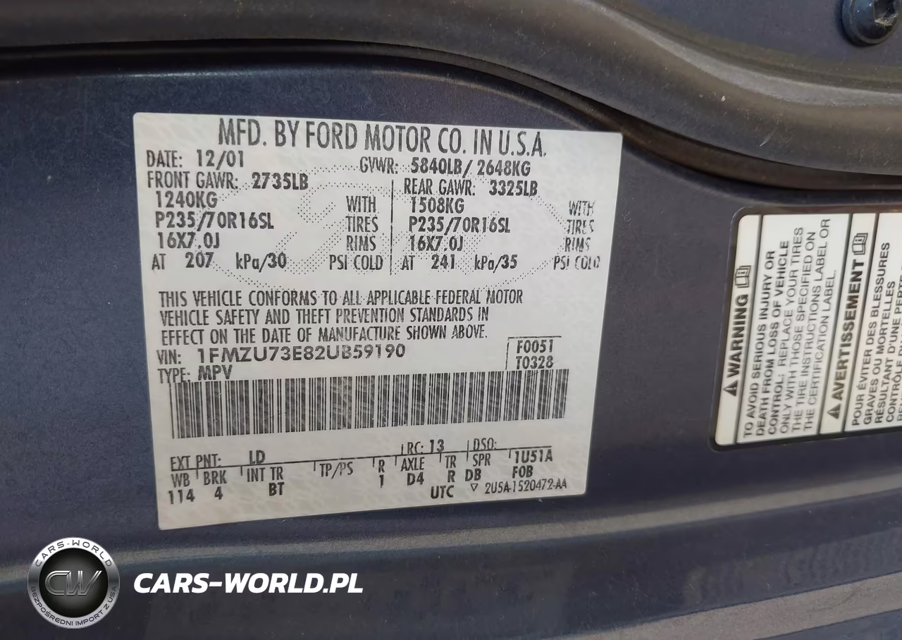 2002 Ford Explorer Xlt VIN:1FMZU73E82UB59190 - 9