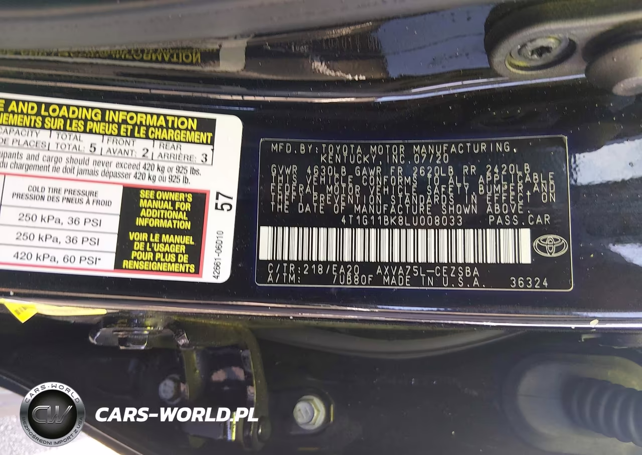 2020 Toyota Camry Se Awd VIN:4T1G11BK8LU008033 - 9