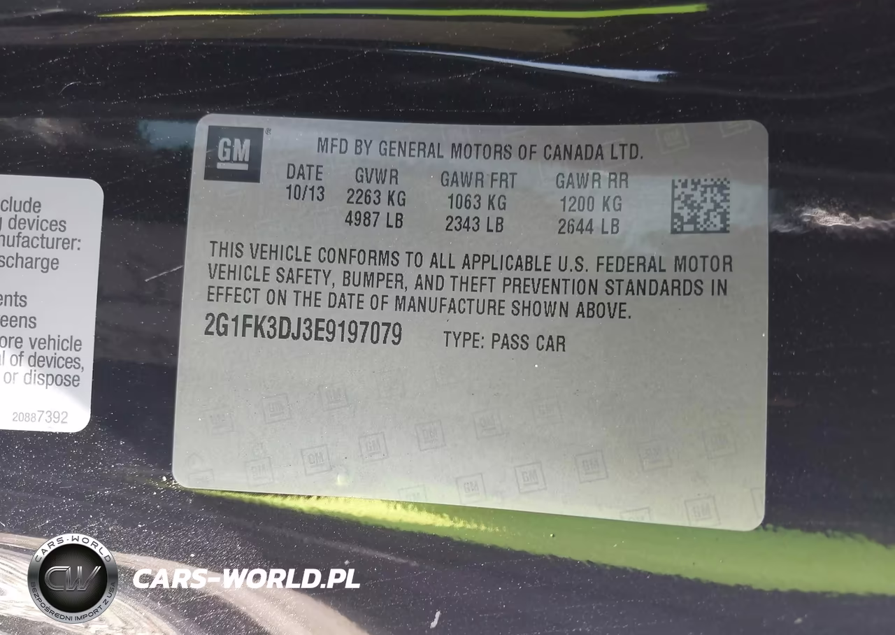 2014 Chevrolet Camaro 2Ss VIN:2G1FK3DJ3E9197079 - 9