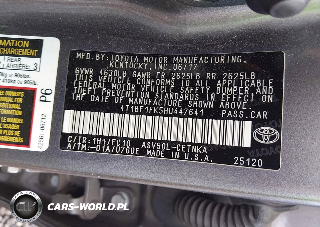 2017 Toyota Camry Le VIN:4T1BF1FK5HU447641 - 9