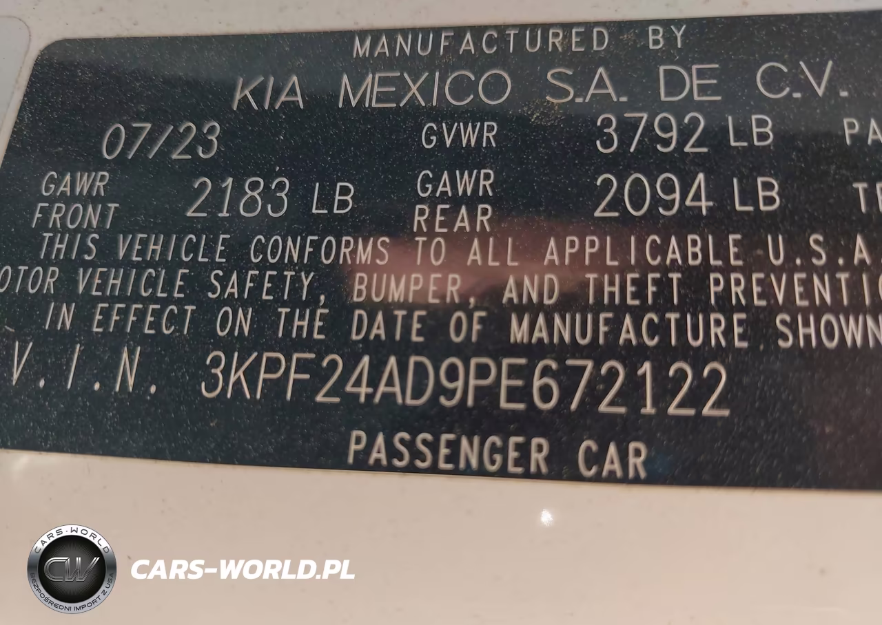 2023 Kia Forte Lxs VIN:3KPF24AD9PE672122 - 9
