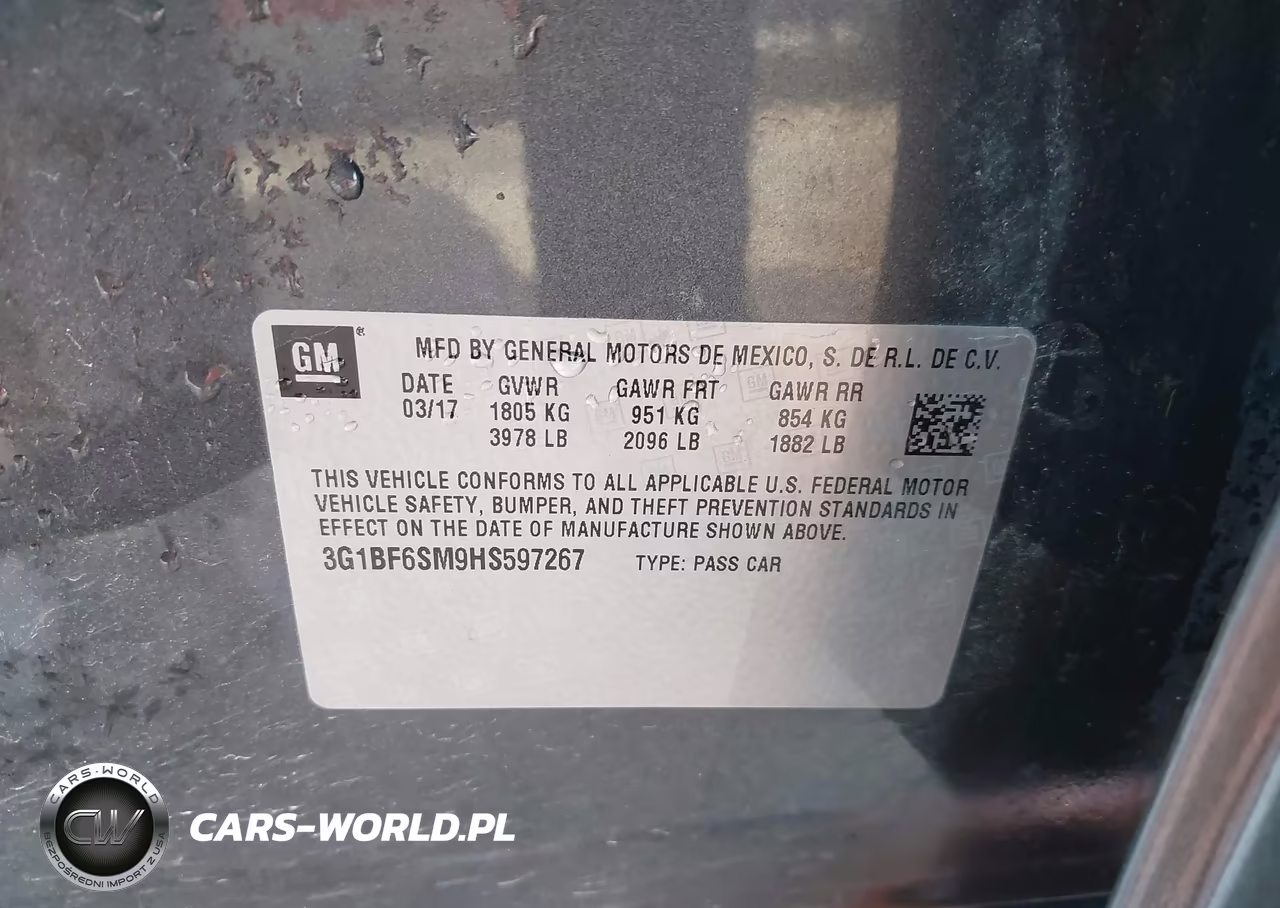 2017 Chevrolet Cruze Premier Auto VIN:3G1BF6SM9HS597267 - 9