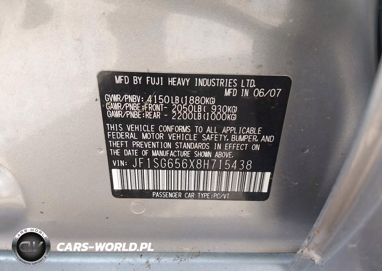 2008 Subaru Forester 2.5X VIN:JF1SG656X8H715438 - 9