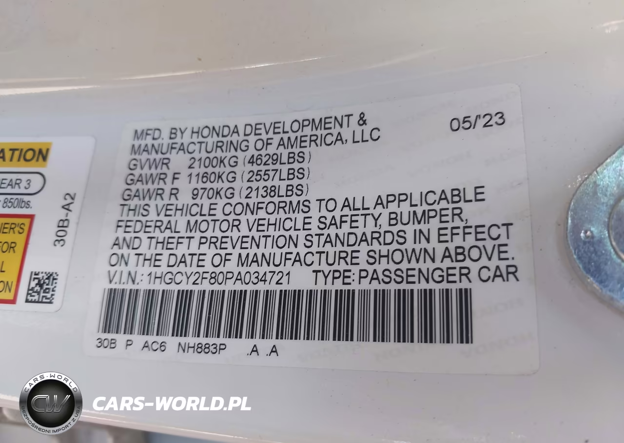 2023 Honda Accord Hybrid Touring VIN:1HGCY2F80PA034721 - 9