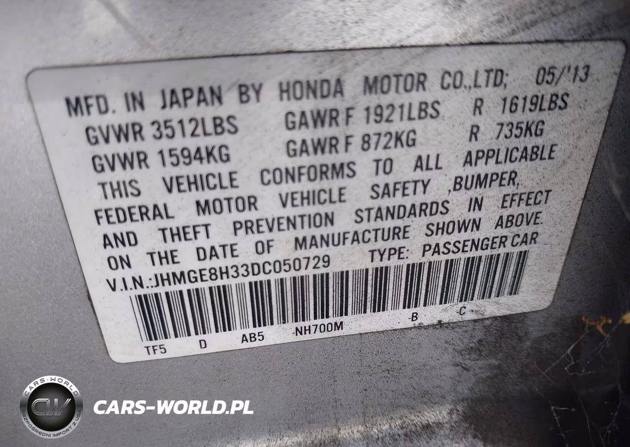 2013 Honda Fit VIN:JHMGE8H33DC050729 - 9
