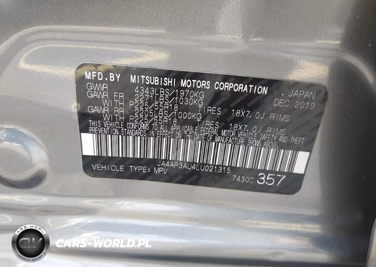 2020 Mitsubishi Outlander Sport 2.0 Es VIN:JA4AP3AU4LU021315 - 9
