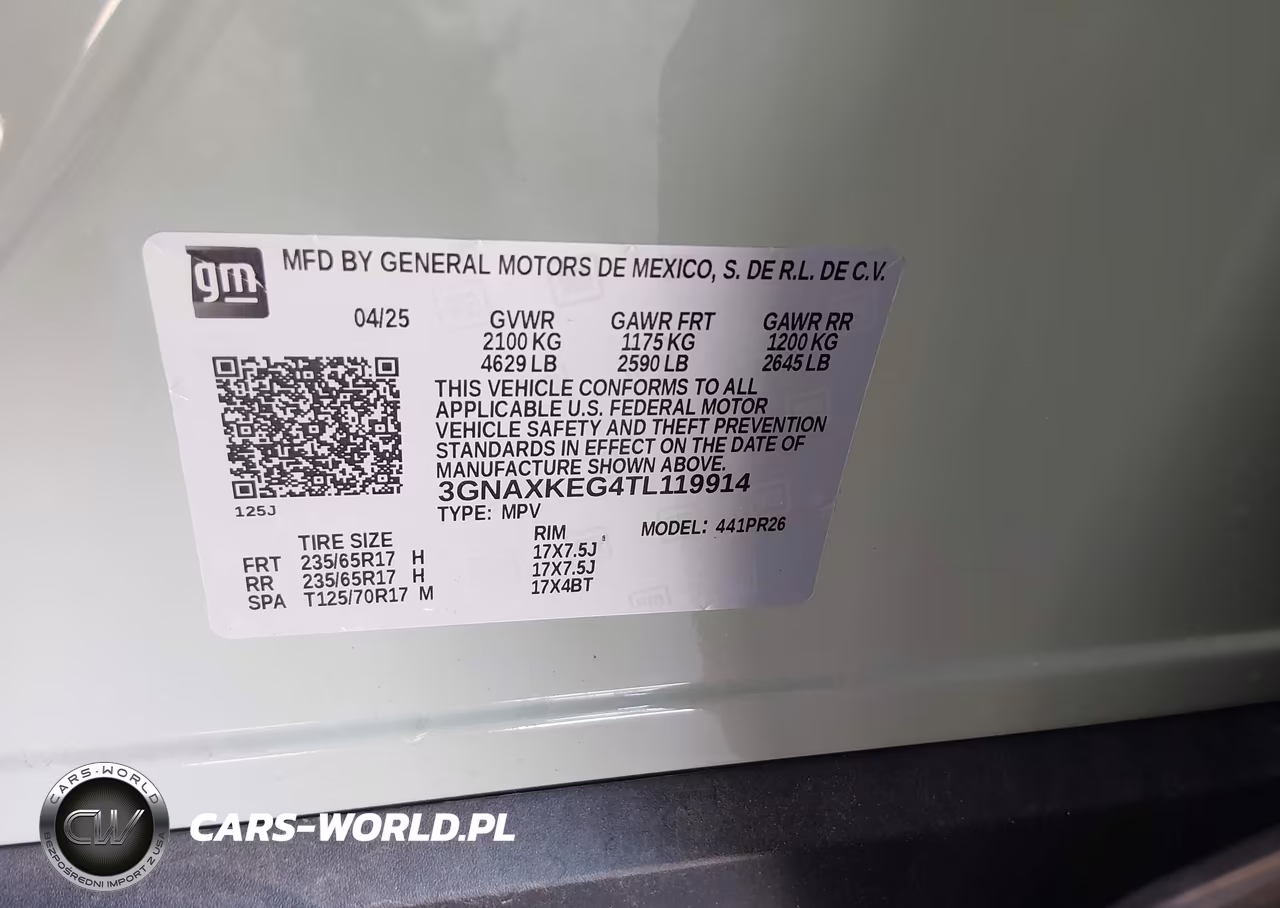 2026 Chevrolet Equinox Fwd Activ VIN:3GNAXKEG4TL119914 - 9
